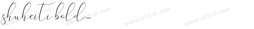 shuheiti bold字体转换